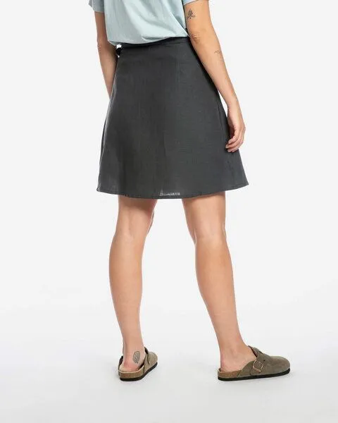 MATONA Matona Wickelrock | Wrap Skirt | aus Leinen, Black, – Produktbild 2 von 4
