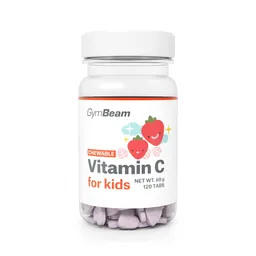 GymBeam Kids GymBeam Kids Vitamin C zum Kauen für Kinder 120 Tabletten Erdbeere – Produktbild 1 von 1
