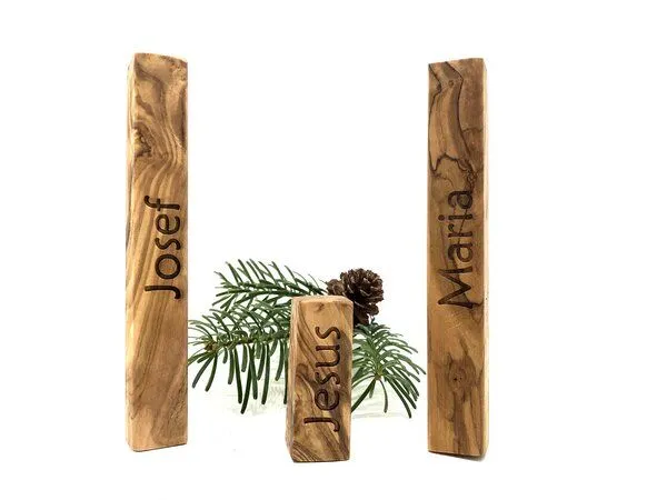 Olivenholz erleben Olivenholz erleben Weihnachtskrippe "MODERN LIFE" aus Olivenholz – Produktbild 5 von 6