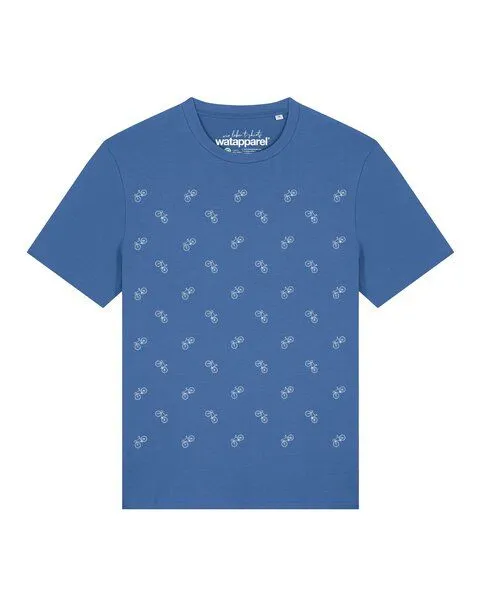 watapparel watapparel T-Shirt Unisex Fahrräder, Mindful blue, – Produktbild 1 von 2