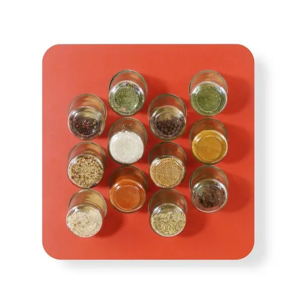 nest-gestaltung nest-gestaltung Gewürzregal habibi mit 12 Gläsern, Rot, – Produktbild 1 von 3
