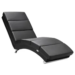 Casaria® Relaxliege London Schwarz Kunstleder – Produktbild 1 von 1