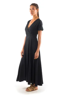 RAVENS VIEW IBIZA RAVENS VIEW IBIZA Damen vegan Kleid Calypso Schwarz – Produktbild 1 von 1