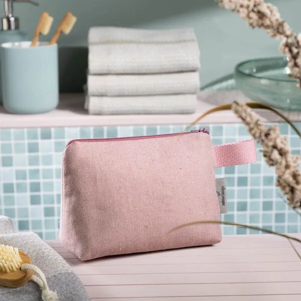 nahtur-design nahtur-design Kosmetiktasche aus 100% Leinen | Kleine Leinentasche, No_21 (grün), – Produktbild 4 von 4