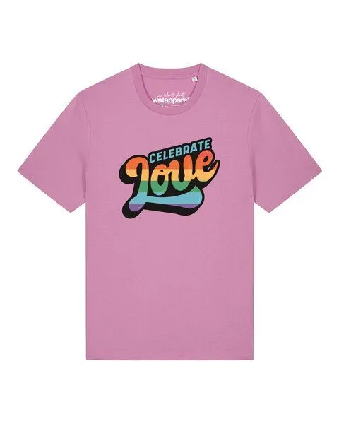 watapparel watapparel T-Shirt Unisex Celebrate Love, Bubble pink, – Produktbild 1 von 2
