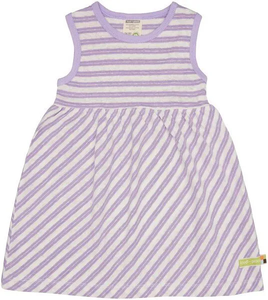 loud + proud loud + proud Babys & Kinder Kleid Streifen mit Leinen, GOTS-zertifiziert, Lilac(lila), – Produktbild 1 von 2