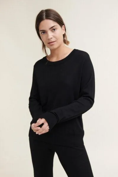 Basic Apparel Basic Apparel Strickpullover Merino - Vera sweater - aus Merinowolle, Schwarz (black), – Produktbild 4 von 4