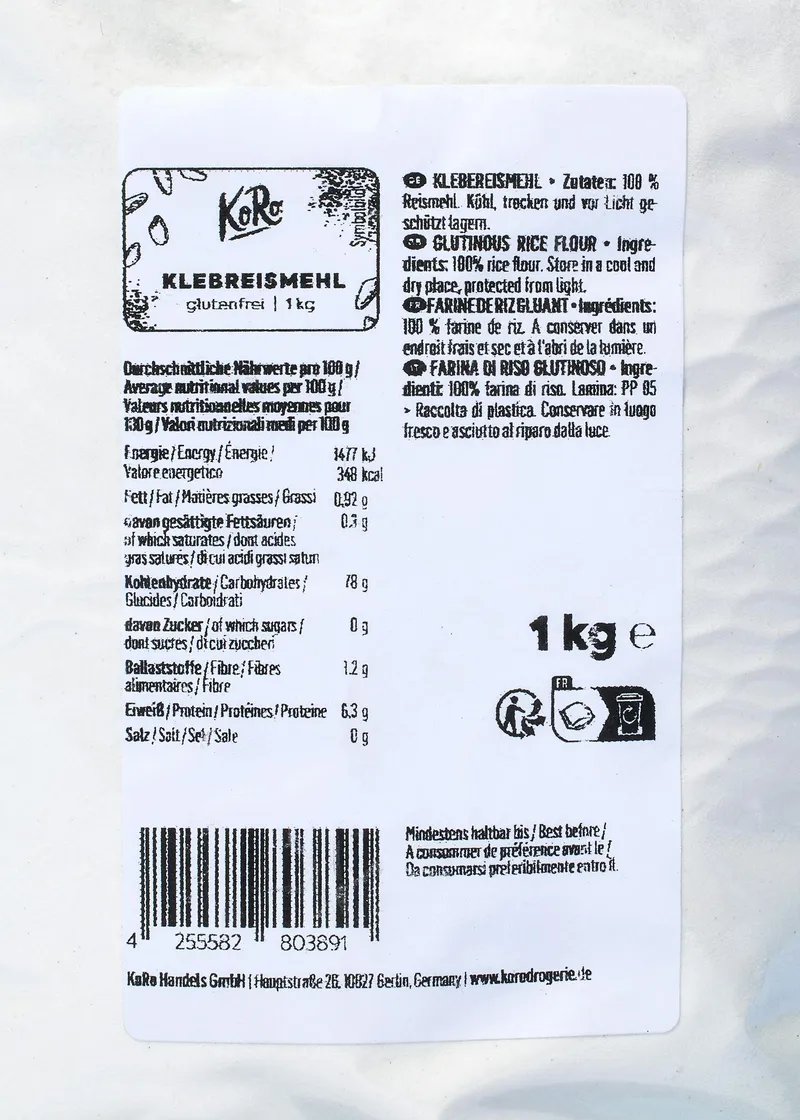 KoRo Klebreismehl 1 kg – Produktbild 3 von 5