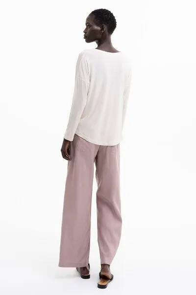 SHIPSHEIP SHIPSHEIP LILLY - Damen Longsleeve aus TENCEL Lyocell, Cream (weiß), – Produktbild 2 von 2