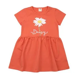Walkiddy Kinderkleid GOTS zertifiziert, orange, „Wild Flowers“, Kurzarm, Blumen-Print, weich – Walkiddy – Produktbild 1 von 1