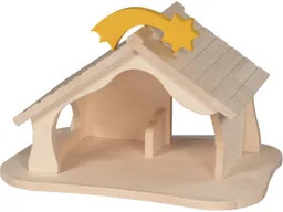 Holztiger Holztiger Bauernhof und Krippe mit Weihnachtsstern (ohne Deko) Maße 54 x 37,4 x 31,8 cm – Produktbild 1 von 1