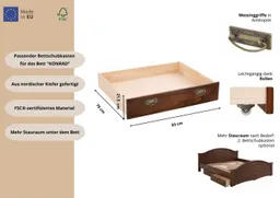 OTTO home Schubkasten Konrad, aus massivem Kiefernholz, FSC®-zertifiziert, mit Kunststoff-Rollen – Produktbild 1 von 1