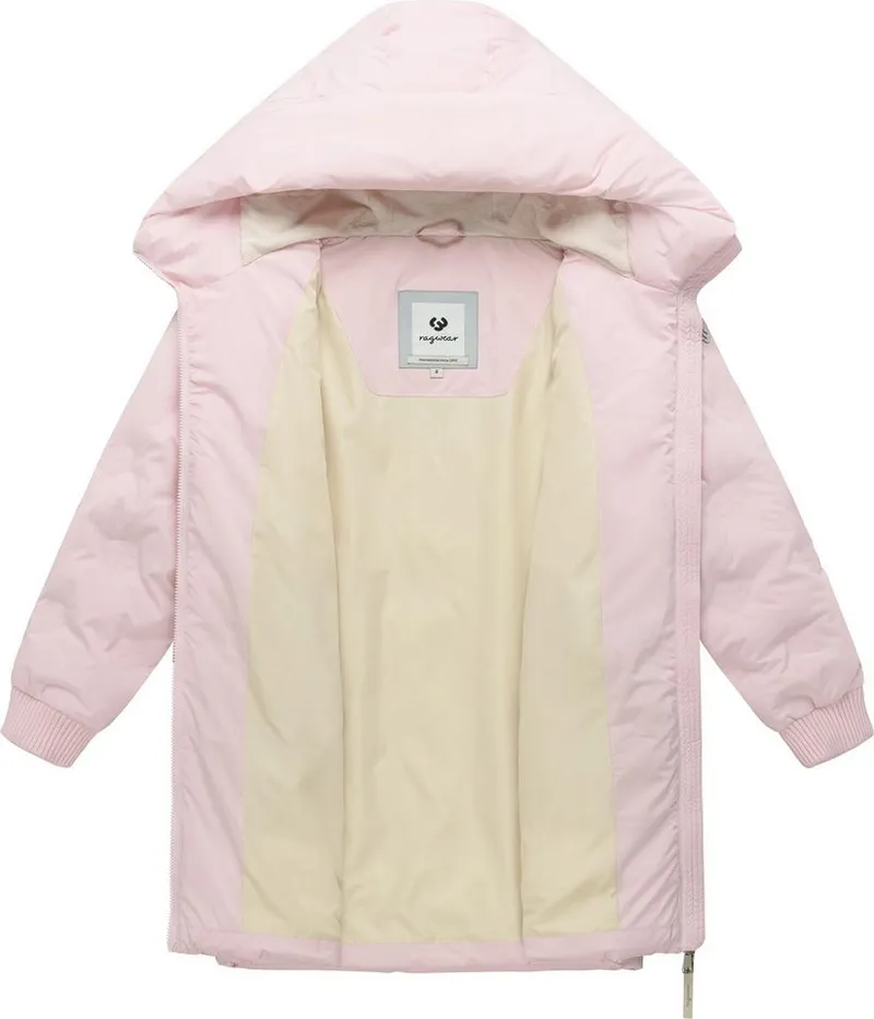 ragwear ragwear Kurzmantel Noxie Embossed Y Leichter Winter-Steppmantel mit Kapuze, wasserdicht, Rosa, – Produktbild 1 von 5