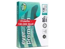 200 x 500 Blatt Multifunktionales Recycling-Kopierpapier "Evercopy Premium" 80g, DIN A4 – Produktbild 1 von 1