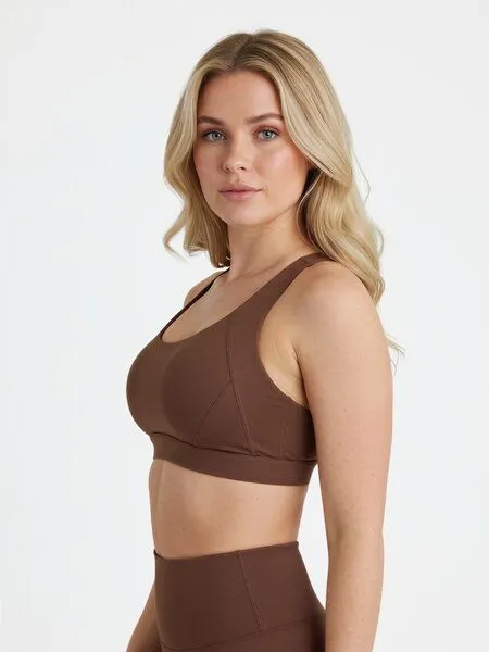 Yoga Hero Yoga Sport-BH Damen aus ECONYL® – Nachhaltiger Yoga BH – Bangkok Collection – Yoga Hero, Braun, – Produktbild 3 von 4