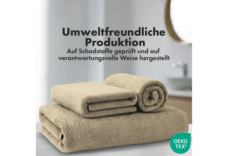 Kubus Handtuch Loomify, Weich, saugstark und hautfreundlich, Erstklassige Baumwolle erhältlich in vielen Größen und Farben, Beige, – Produktbild 5 von 5