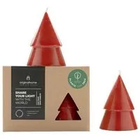 Originalhome Originalhome Natürliche Weihnachtskerze Tannenbaum aus Pflanzenwachs, M s/2, Rot (warmes rot), – Produktbild 1 von 1