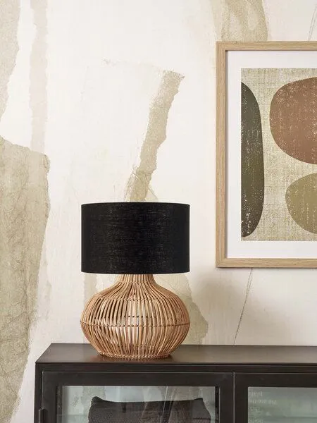 GOOD&MOJO GOOD&MOJO Tischlampe Kalahari, Schwarz, – Produktbild 2 von 4