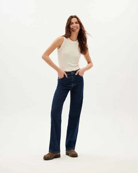 thinking mu thinking mu Hose Theresa, Denim (dunkelblau), – Produktbild 2 von 4