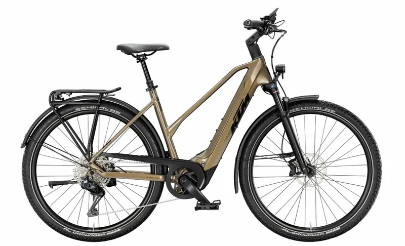 KTM KTM MACINA GRAN 810 di2 - 28 Zoll 800Wh 11K Trapez - OLIVE PEARL (BLACK), Grün, – Produktbild 1 von 1