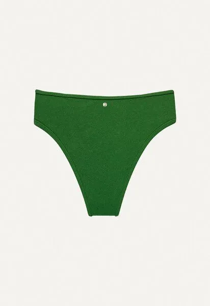 Oy Oy Bikini Hose „Calima“ aus Frottee-Stoff, Dunkelgrün, – Produktbild 3 von 3
