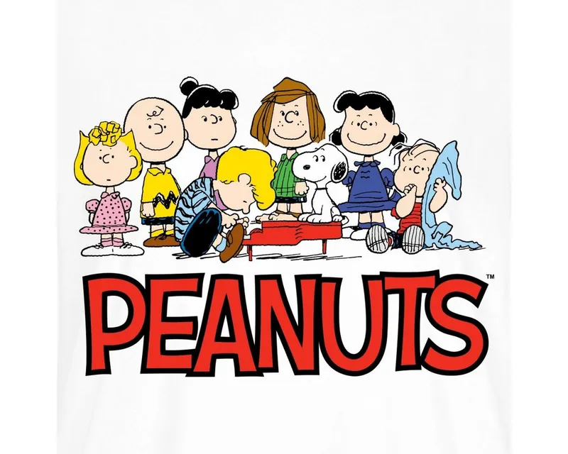 Spreadshirt T-Shirt Peanuts Snoppy Und Friends Damen Casual Relaxed T-Shirt (1-tlg) Lässige Passform, Weiß, – Produktbild 2 von 5