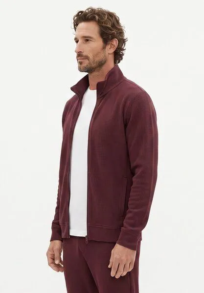 ORGANICATION ORGANICATION JORRIN | Waffel-Jacke aus Bio-Baumwolle & recyceltem Polyester, Red, – Produktbild 4 von 5