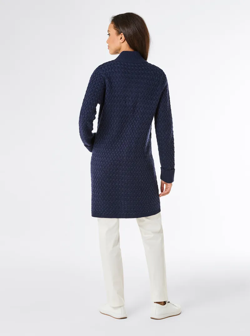 Longstrickjacke, Marine, – Produktbild 2 von 2