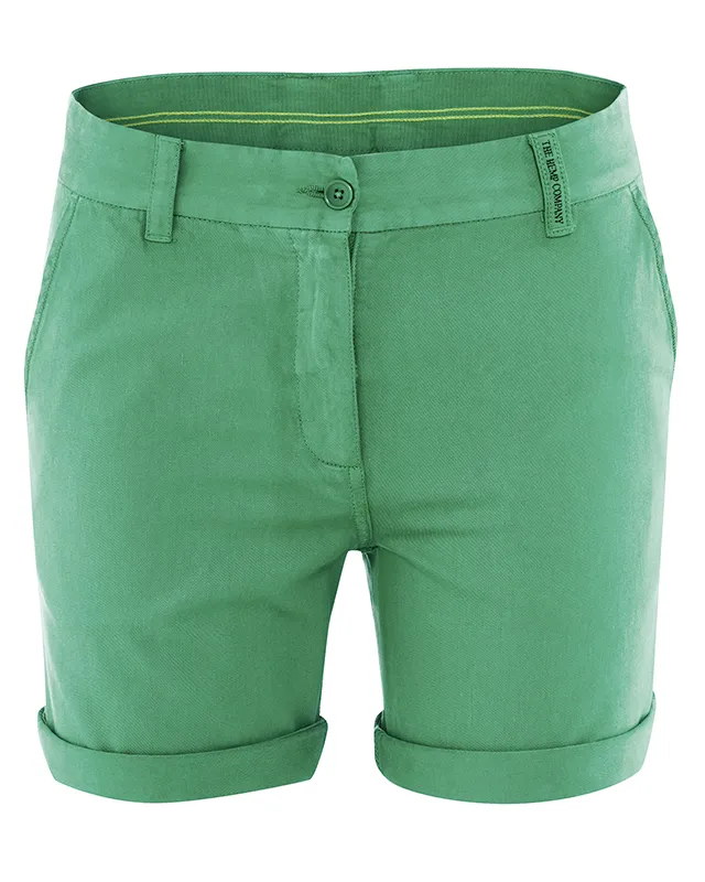 HempAge Hempage Damen vegan Smaragdgrüne Shorts, Grün, – Produktbild 1 von 2