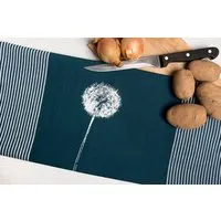 Hirschkind Hirschkind Bio & Fair-Trade-Geschirrtuch "Pusteblume", Petrol, – Produktbild 1 von 1