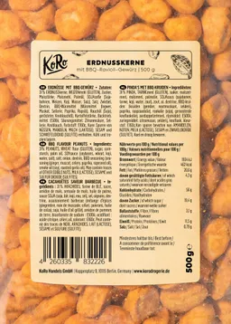 KoRo Vegane Erdnüsse im BBQ-Teigmantel 500 g – Produktbild 1 von 1