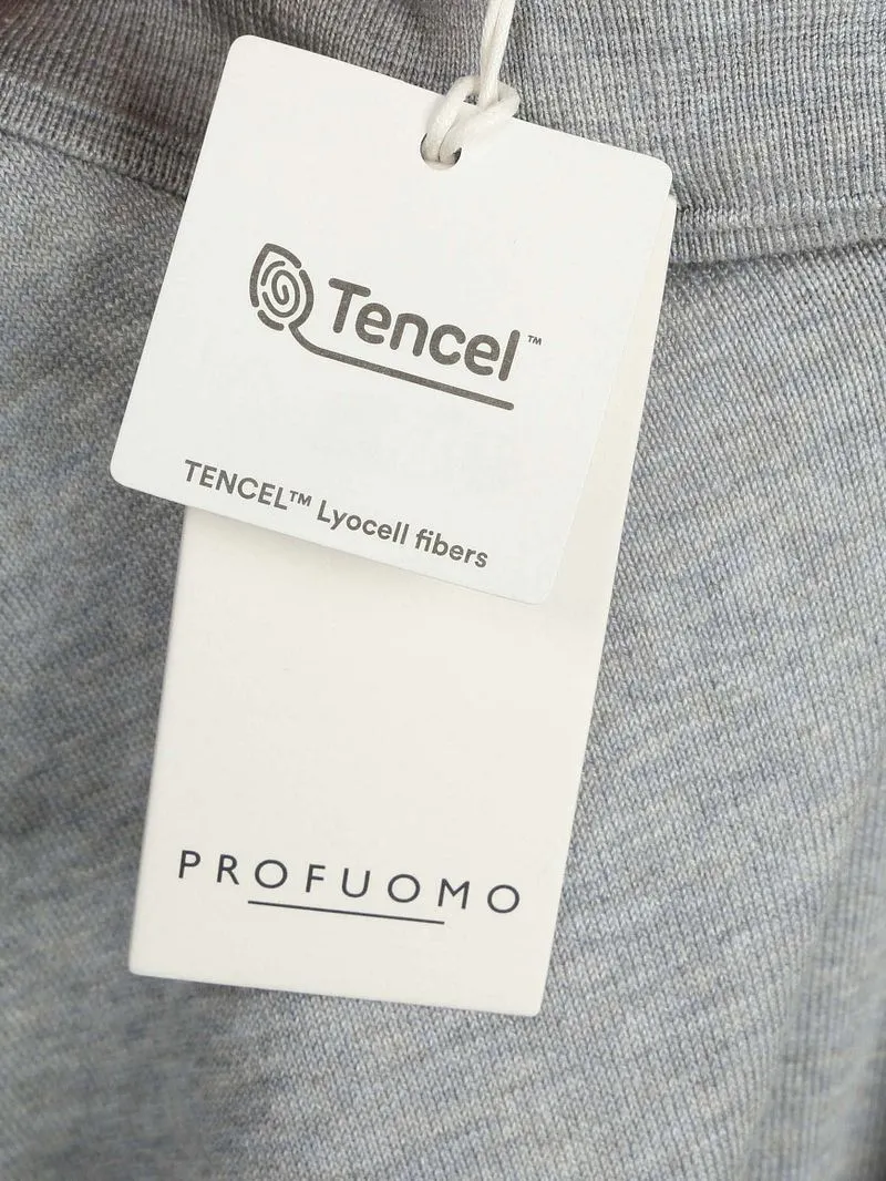 Profuomo Profuomo Gestricktes Poloshirt Grau - Größe S, Grau, – Produktbild 5 von 5