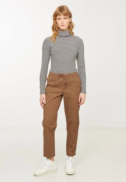 recolution Damen Jogg Chino aus Bio-Baumwoll Mix - KALE - recolution, Larch brown (braun), – Produktbild 4 von 4