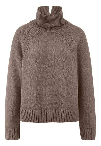 hessnatur hessnatur Strick Pullover Relaxed aus Bio-Merinowolle mit Bio-Baumwolle, Camel, – Produktbild 3 von 4