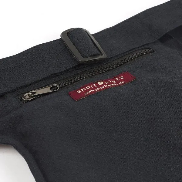 short'n'pietz short'n'pietz handgenähte Gürteltasche mit verstellbarem Gürtel, Schwarz grün, – Produktbild 3 von 6