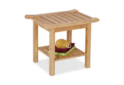 RELAXDAYS RELAXDAYS Badhocker Bambus Badhocker mit Griffen und Ablage (1 St) – Produktbild 1 von 1