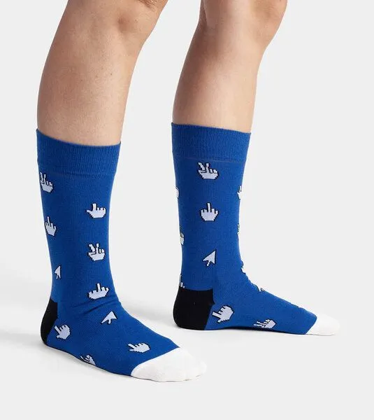 DillySocks DillySocks Socken Cursor Curse aus Biobaumwoll-Mix, Blau, – Produktbild 2 von 4