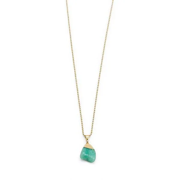 Crystal and Sage Crystal and Sage Amazonit Halskette, Vergoldet, – Produktbild 1 von 2
