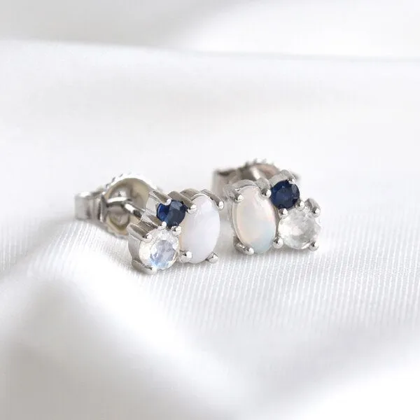 Eppi Eppi Elegante Cluster-Ohrringe Angelika, Weiss, – Produktbild 1 von 4