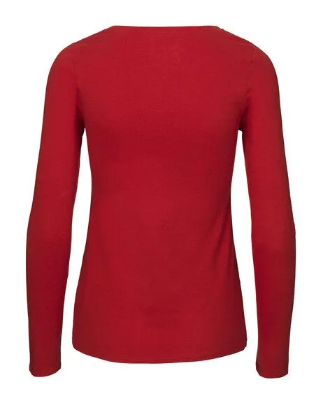 Neutral® - 3FREUNDE Neutral® - 3FREUNDE Frauen Longsleeve, Rot, – Produktbild 3 von 4