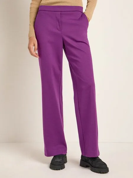LANIUS LANIUS Hose mit geradem Bein aus Bio-Baumwolle und reiner Schurwolle, Violet, – Produktbild 1 von 4