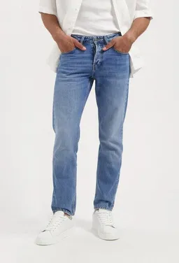 MUD Jeans MUD Jeans HANK Mid Tapered Jeans aus einem Bio-Baumwolle / recycelter Baumwolle Mix (medium aged) – Produktbild 1 von 1