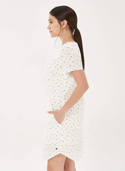 ORGANICATION ORGANICATION Kleid aus Bio-Baumwolle mit Allover-Print, White, – Produktbild 3 von 4