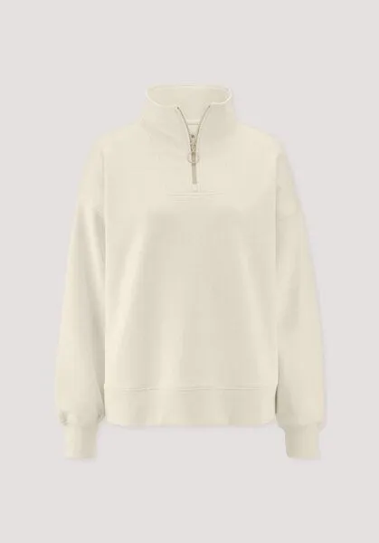 hessnatur hessnatur Troyer-Sweatshirt Oversize aus Bio-Baumwolle mit recycelter Baumwolle, Natur, – Produktbild 4 von 4
