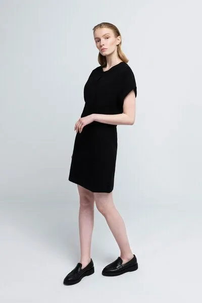 SHIPSHEIP SHIPSHEIP CAMILLE - Damen Kleid in Rippoptik aus Bio-Baumwolle, Schwarz, – Produktbild 1 von 2