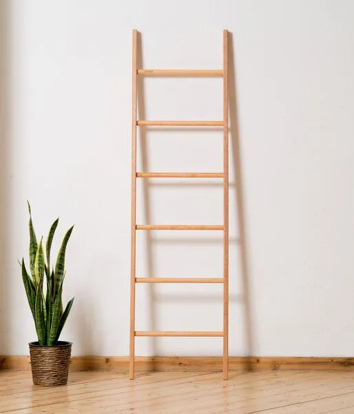 kleiderleiter_de kleiderleiter_de Kleiderleiter Natur 171 cm aus Massivholz (Eiche, Buche, Nussbaum oder Zirbe) – Produktbild 5 von 8