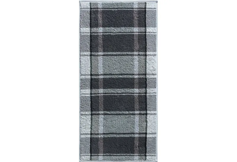 Erwin Müller Handtuch Handtuch "Ludwigsburg" 4er-Pack, Jacquard, Walk-Frottier Uni/Karo/Ornamente, Grau, – Produktbild 1 von 4