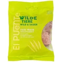 El Puente El Puente Wilde Tiere wild & sauer - Bio-Fruchtgummi 100 g | Fair Trade | Bio-zertifiziert | Glutenfrei, Mehrfarbig, – Produktbild 1 von 1