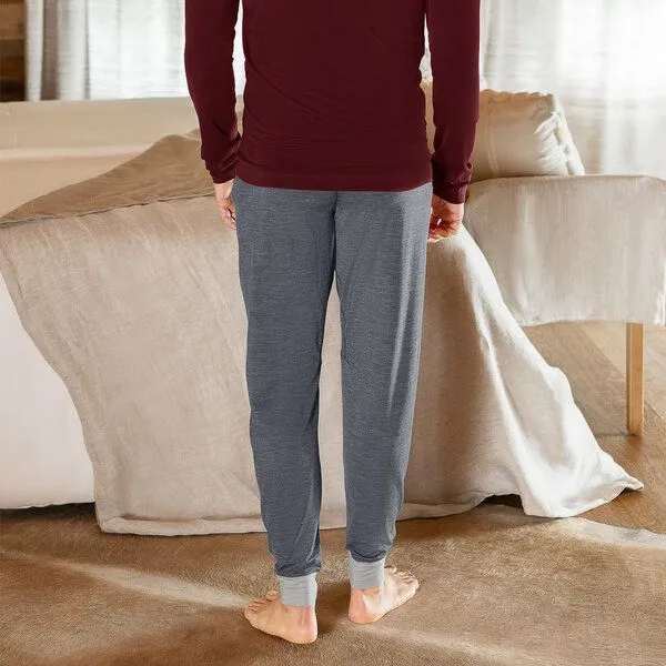 Dagsmejan Dagsmejan Herren Hose aus Merino Wolle, Dark grey melange, – Produktbild 4 von 4