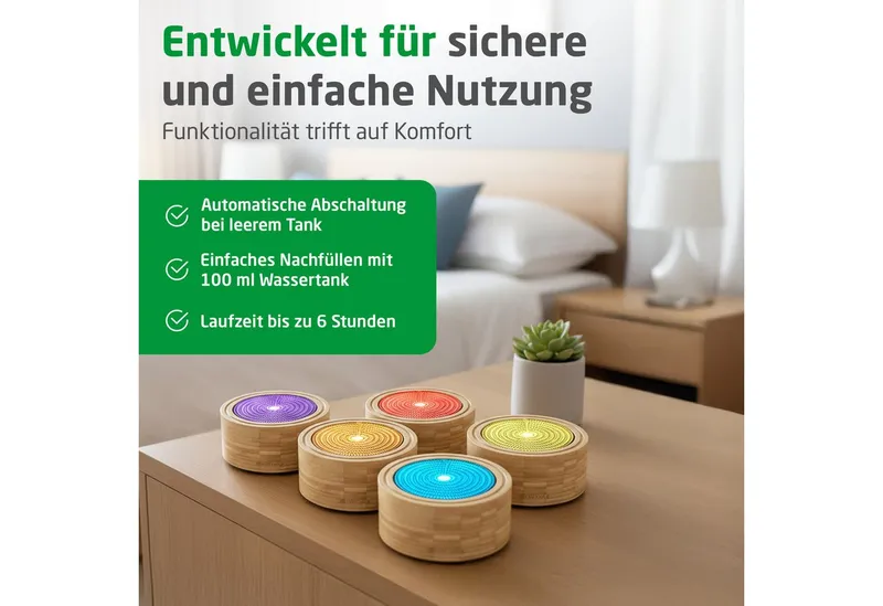 Medisana Medisana Diffuser AD 625 aus Bambus – Produktbild 4 von 5